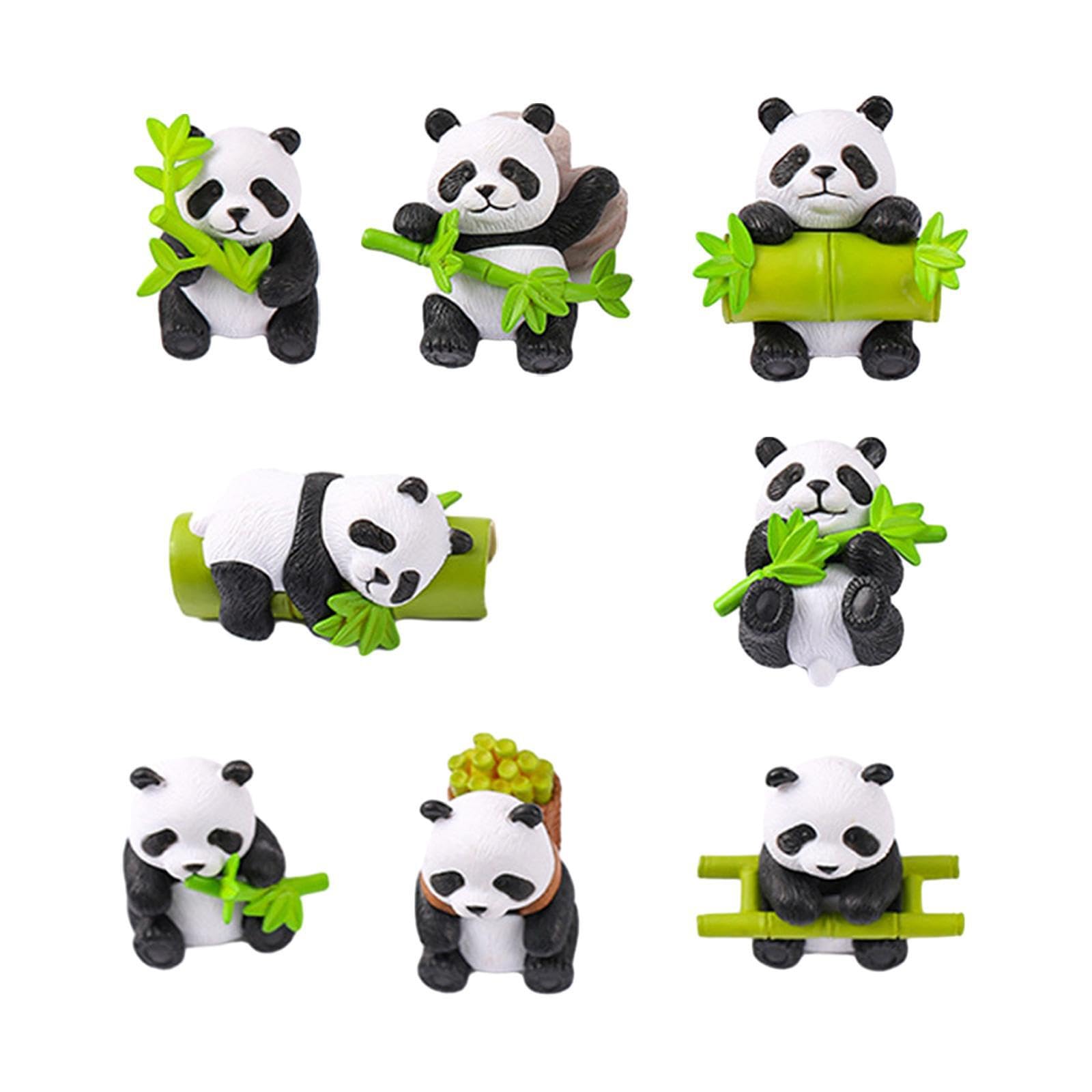 TWISAXC Delically Crafted Panda Figurines Set Ready To Transform Garden Spaces Into Magical Environments For All Visitors Panda Sculpture Models For Park Lawn Yards Decor