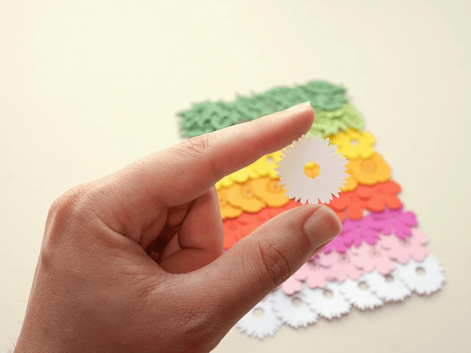 Wild Flower Table Confetti – 160PCS Floral & Leaf Cardstock Scatter | Spring Garden Party Décor for Birthday, Baby Shower, Wedding, Tea Party & Picnic Tables (Confetti)