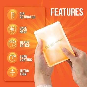 XL Hand Warmers & Body Warmers 160 Warmers - Up to 18 Hours of Long Lasting Warmth and Hot Hands - Easy Air Activation for Hands, Body and Feet - TSA Approved