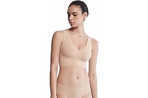 Calvin Klein Women's Invisibles Comfort Seamless Lightly Lined V Neck Bralette Bra