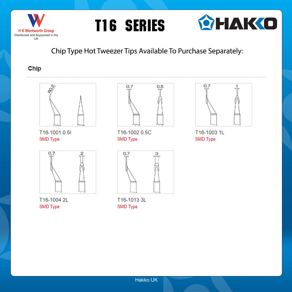 Hakko Hot Tweezer Tip, T16-1009 (SOP 16L) - Image 4