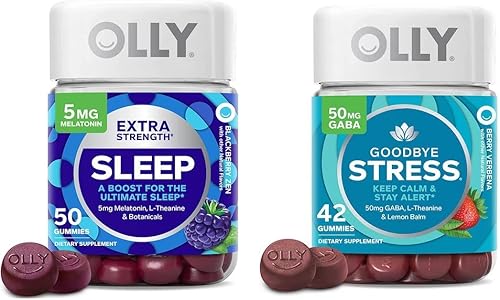 Olly Nutrition - Paquete de dos gomitas de vitamina Zen Attitude. Adiós al estrés! Sueño reparador! Set de regalo!
