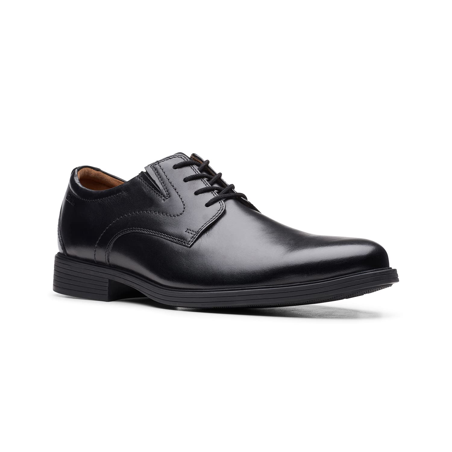 Clarks Whiddon Plain Mens Black Leather, 13