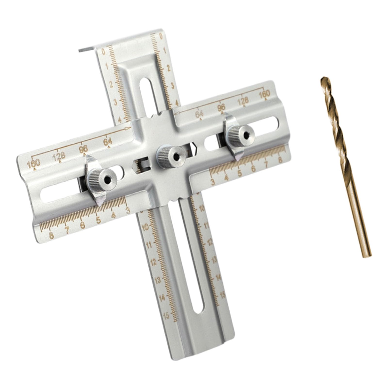 Kaeltsyn Professional Handle Hole Marker Offering 15 To 150Mm Adjustable Span Perfect For Furniture Hardware Assembly Sturdy Stainless Steel Handle Hole Guide For Quick Installation Of Knobs And Pulls