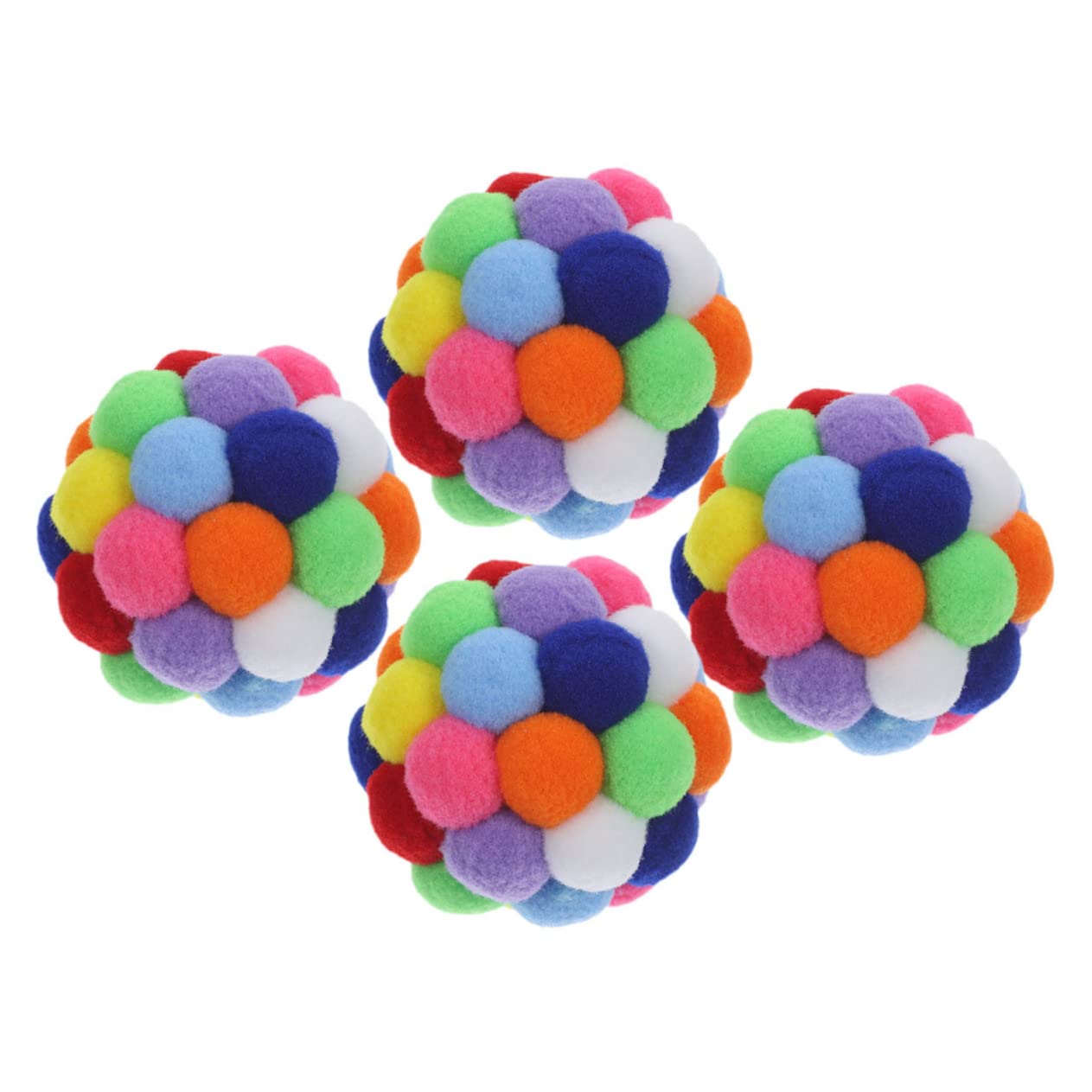 Abaodam 4pièces Balles à Gratter pour Chat Chaton avec Clochette pour Jeu Intérieur Jouet De Balle pour Animaux De Compagnie