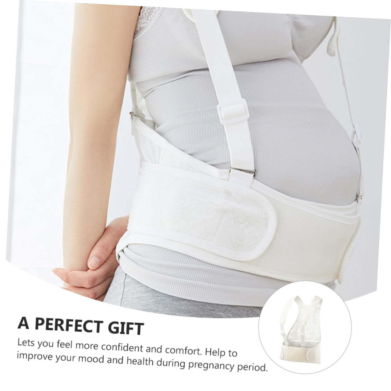 Maternity Belt Pregnancy Support Belly Band Shoulder Straps Elastic Support