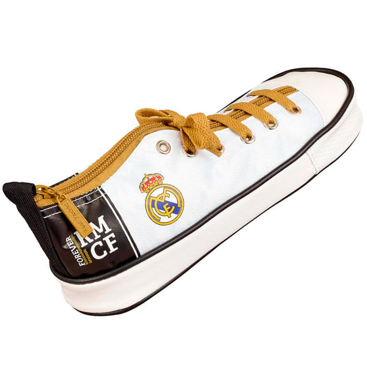 Portatodo Estuche Zapatilla Color Blanco Real Madrid Forever 24x8x8cm Temporada 19/20