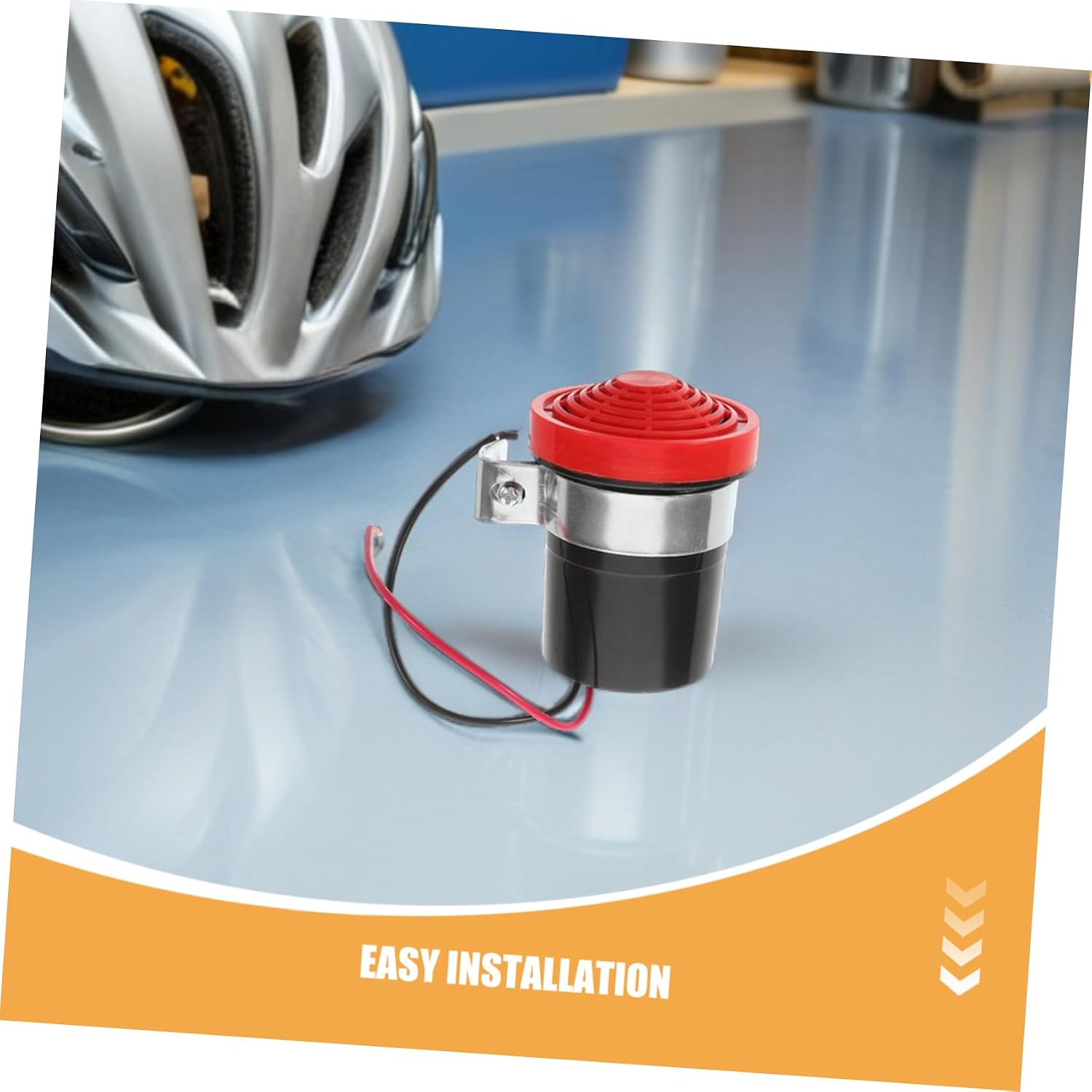2pcs Motorcycle Reverse Horn with Beeping Alert Black