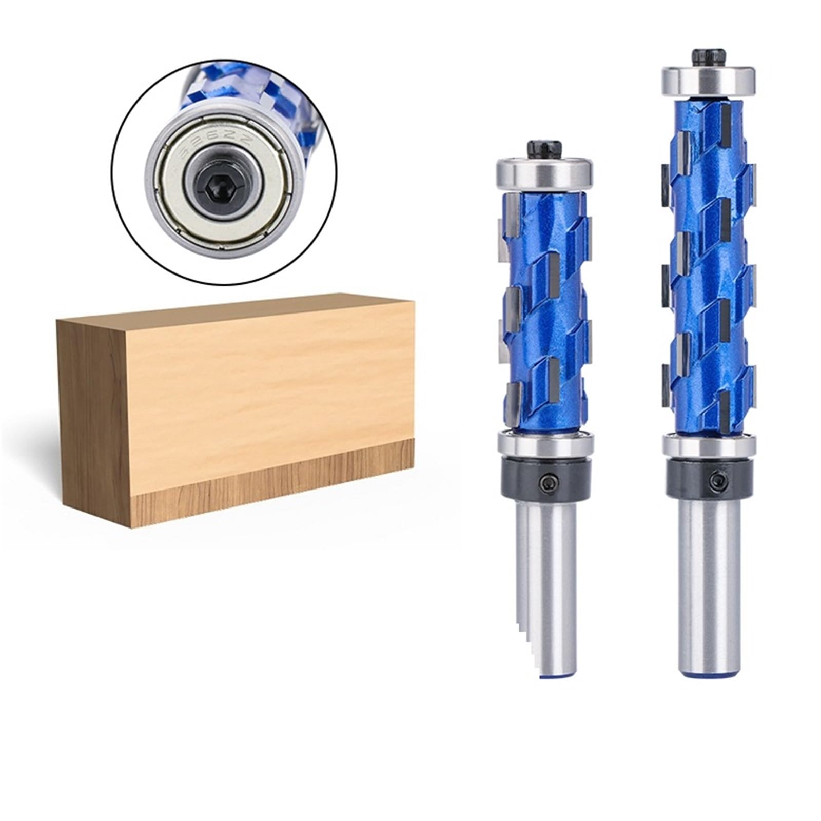 Frez 12 mm, trzpień 1/2" z frezem czołowym, frez spiralny podwójnym łożyskiem, węglik spiekany, do drewna,Obróbka precyzyjna(1l2x3l4-1-3l4)