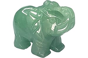 Finely Crafted Green Aventurine Elephant Statue: A Symbol of Luck and Prosperity