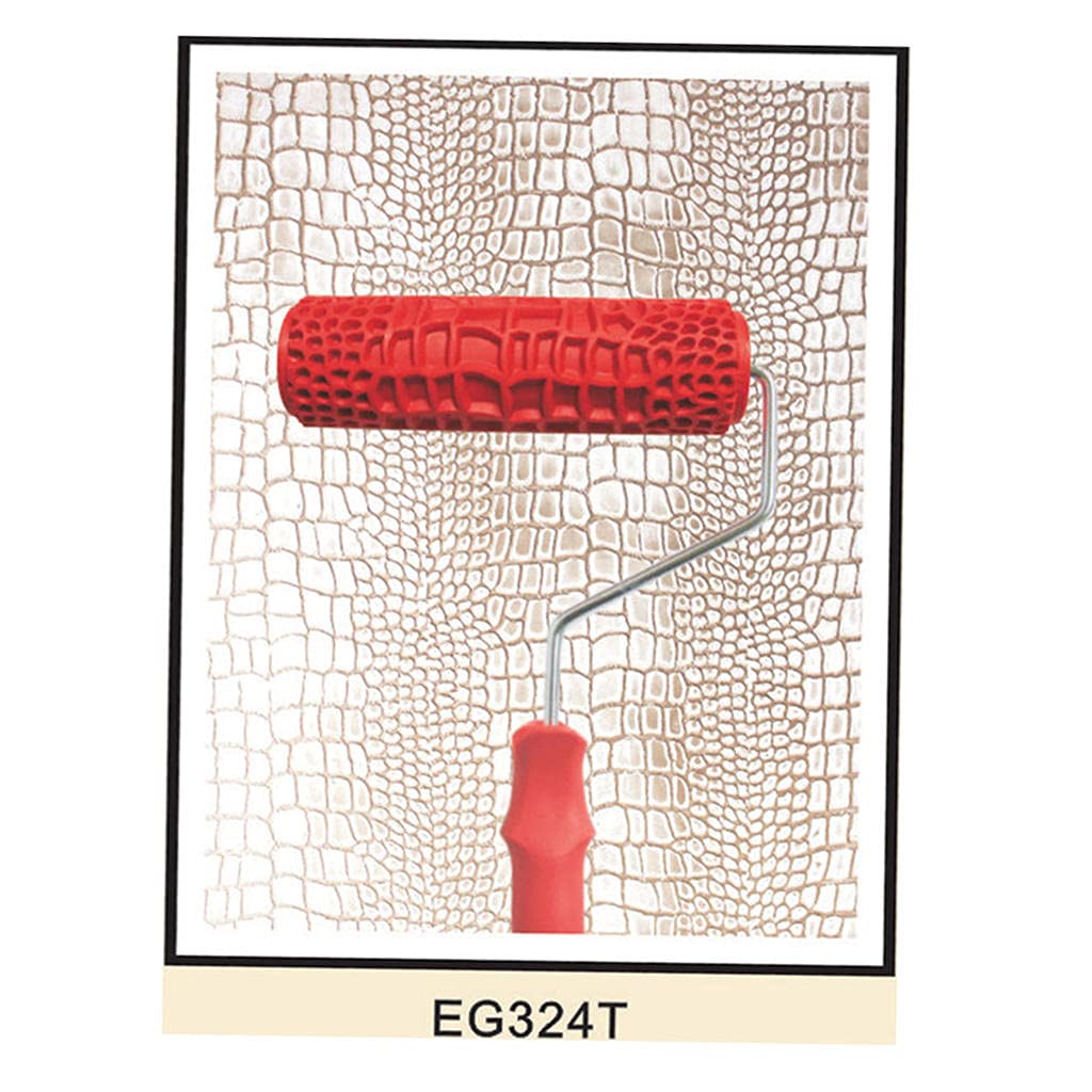 Juego de rodillos de pintura de goma, 2 unidades, 7 pulgadas, patrón de ladrillo de pared texturizado para decoración del hogar, ideal para paredes y techos, perfecto para proyectos de pintura y