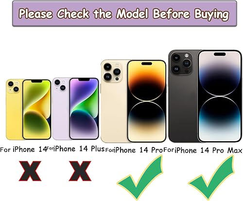 Miniatura 2 de 14 Pro - Lente de cámara trasera trasera de repuesto para iPhone 14 Pro y iPhone 14 Pro Max, repuesto de vidrio con adhesivo preinstalado y kits de