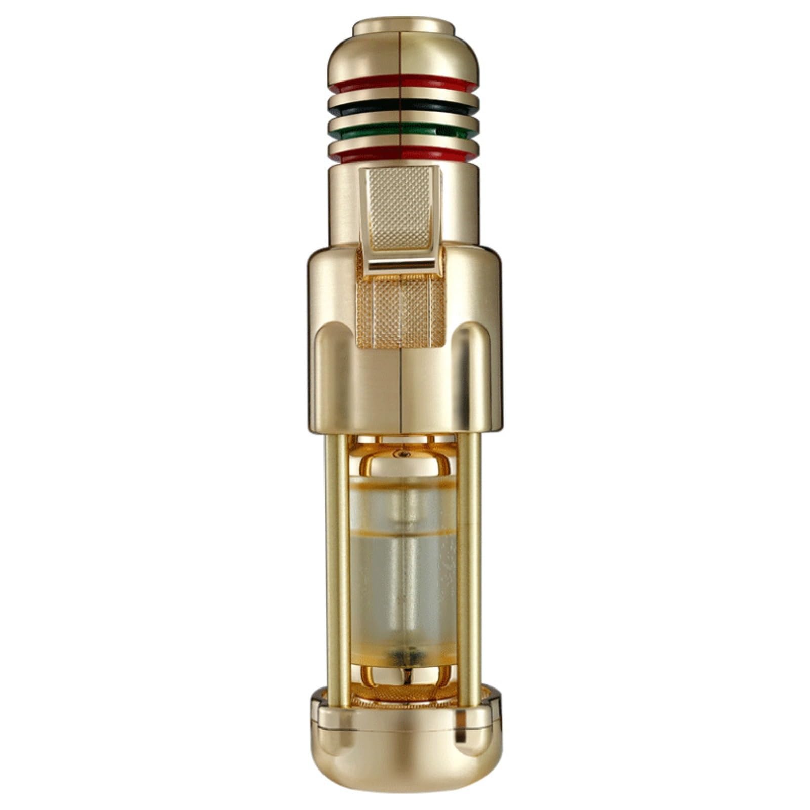 Ogqbeapc C Butane Torch Lighter,Lighter With Adjustable Flame, Transparent Fuel Tank Refillable Butane Lighter For Amping, Bbq, Kitchen(2—Pack)(C)