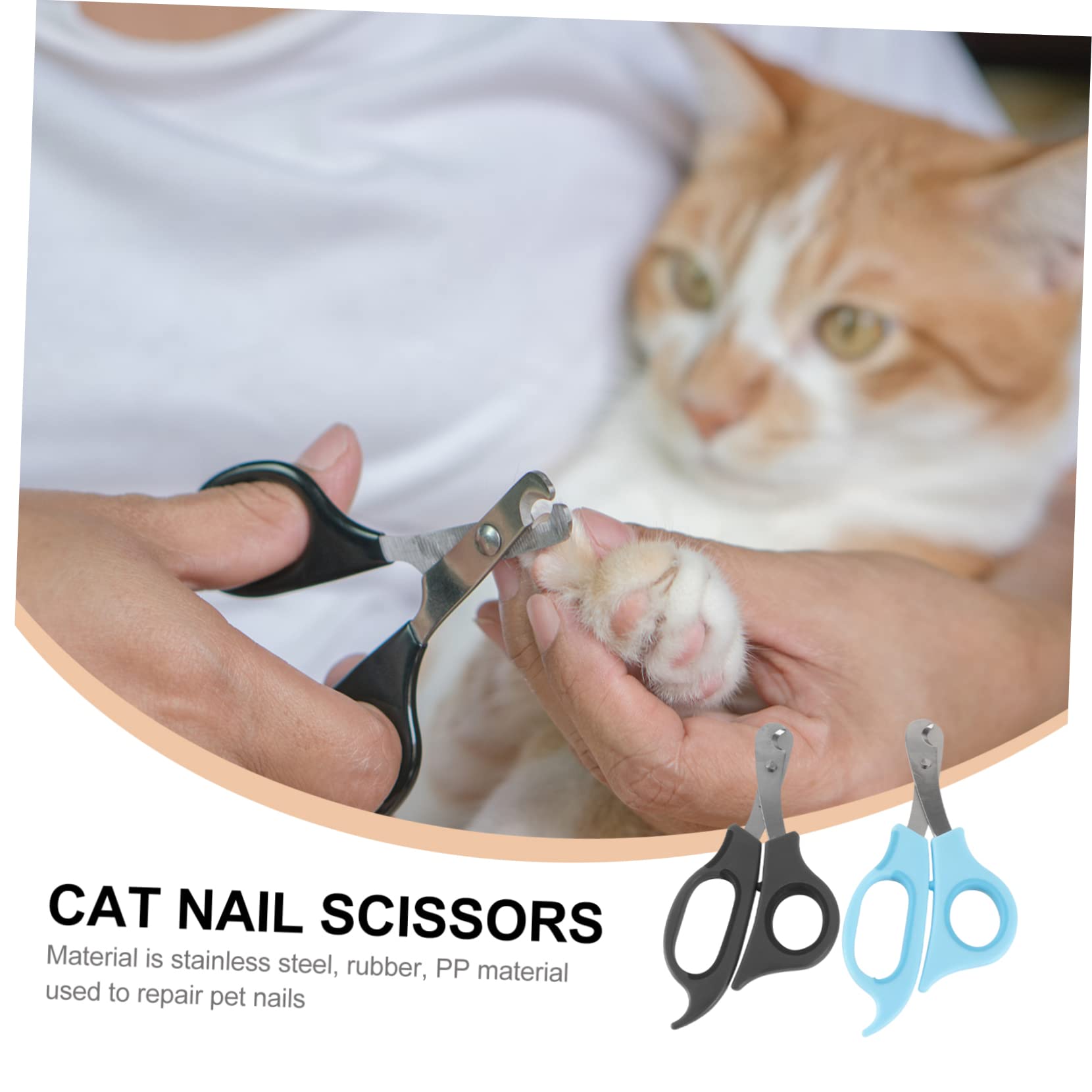 Abaodam Pet Trimmer Tool Cat Clippers for Nails Cat Grooming Cleaning Tools Ergonomic Handle Design