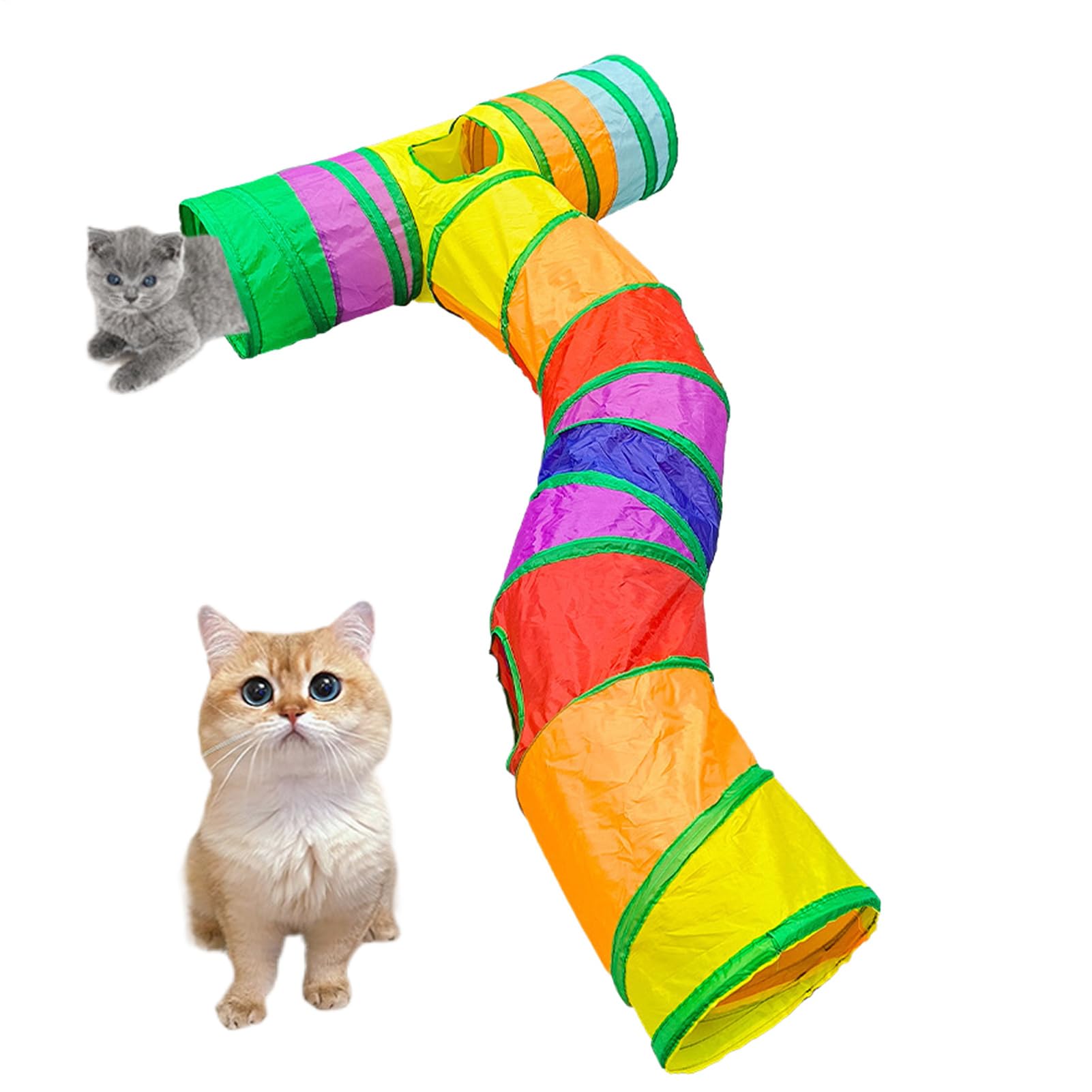Tunnel de jeu pour chat et chaton avec trou de regard