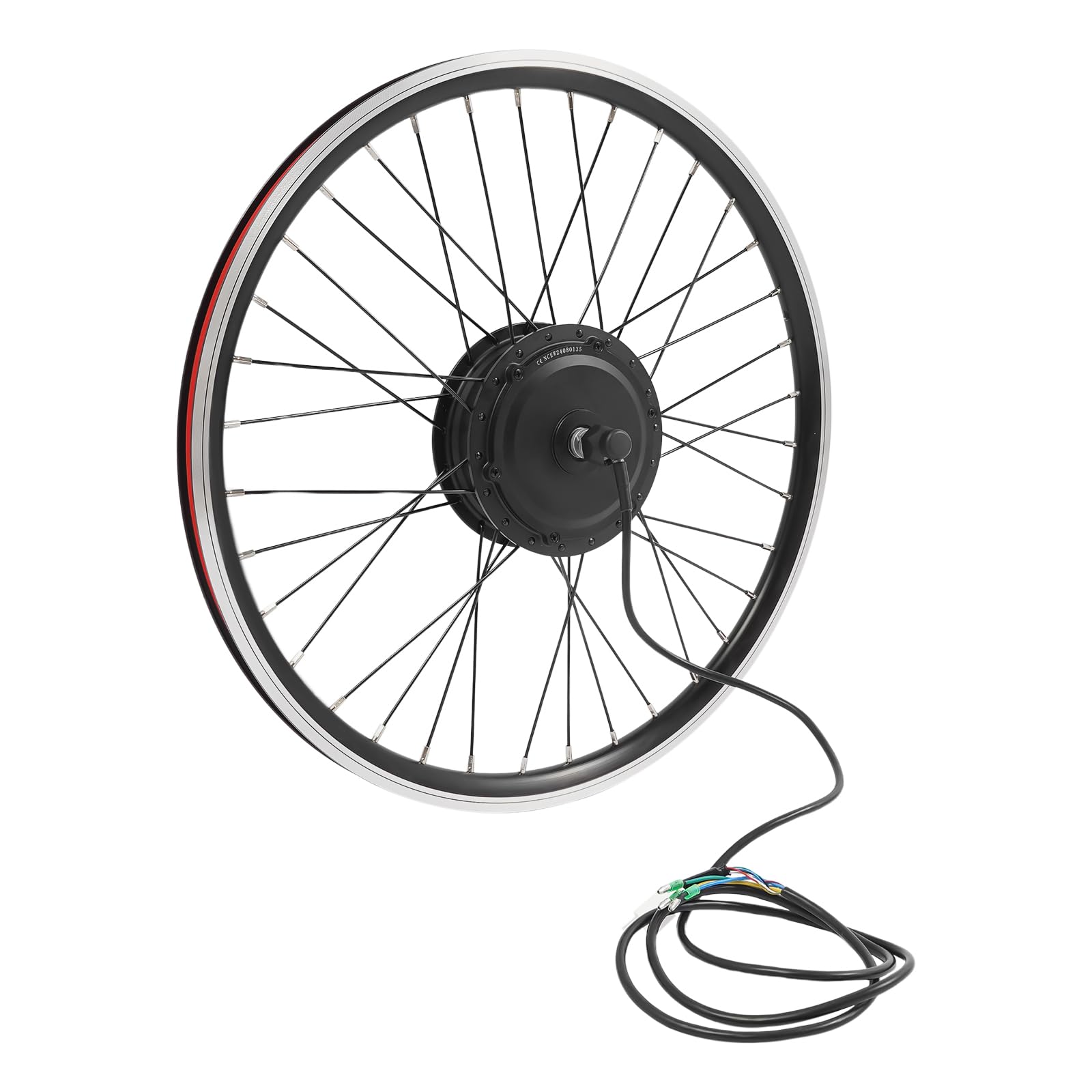 Kit de conversion de vélo électrique 500 W 36 V pour roue avant de vélo de 24" | 5 vitesses, 30-35 km/h, écran LCD, sac étanche, kit de conversion pour vélo électrique