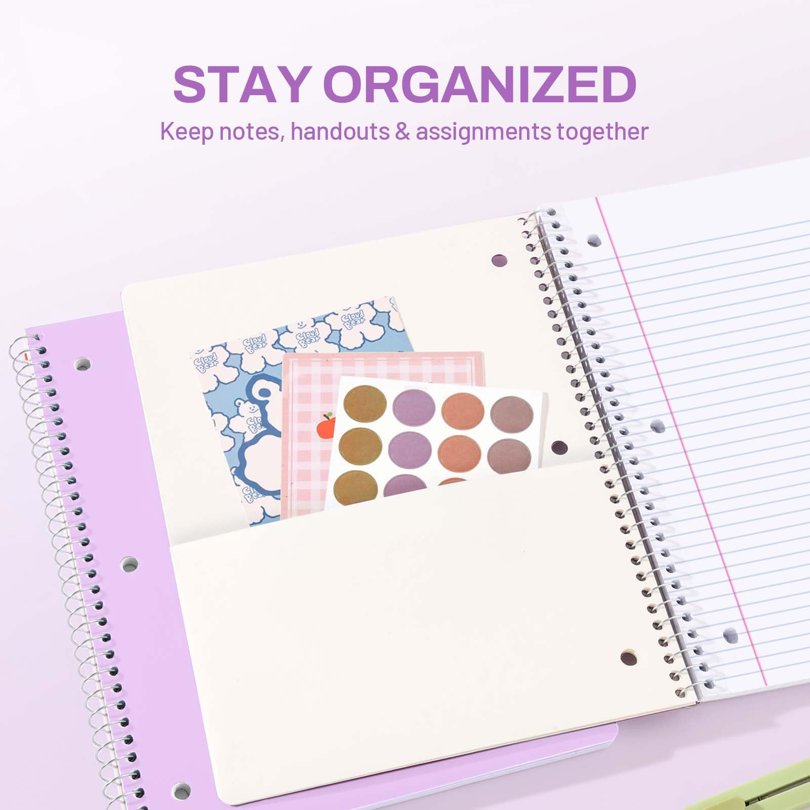 Amazon.com : SUNEE Spiral Notebook, 1-Subject, College Ruled Paper