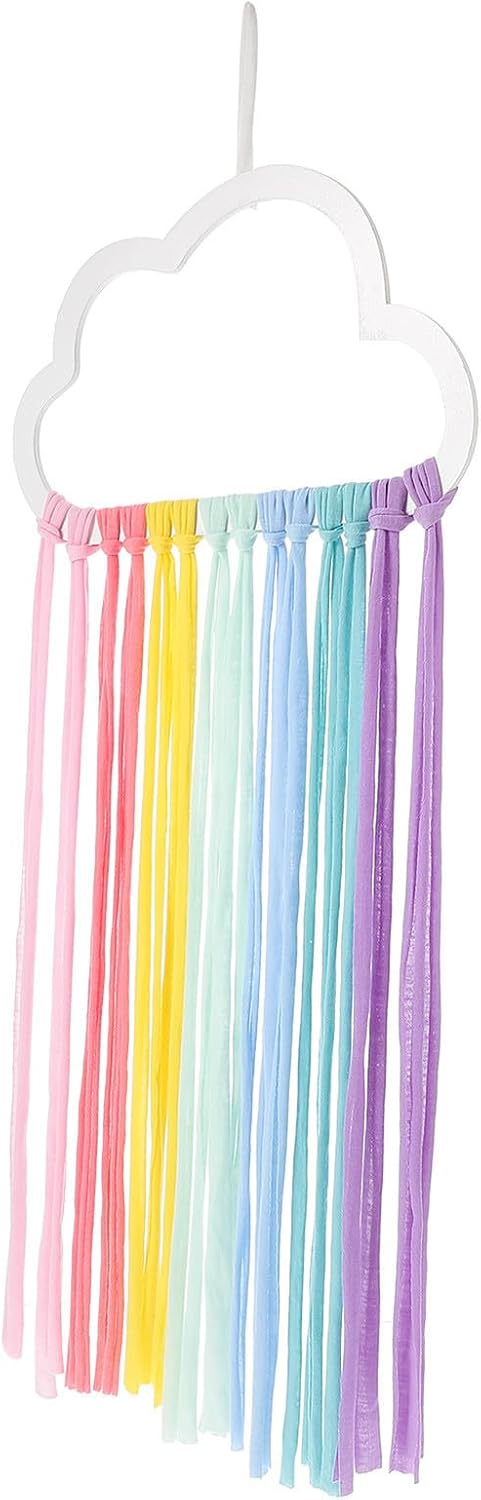 Lurrose Hair Clip Organizer Hanging Wall Storage, Cloud-shaped Headband Organizer Made of Abs and Wool, Space-saving Hair Bow and Clip Holder for Room Decoration