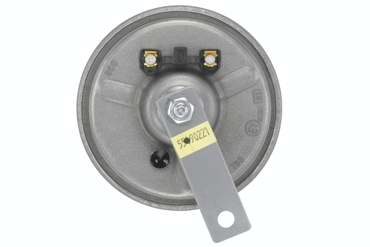HELLA Klakson - B36 - 12V - 116dB(A) - Zakres częstotliwości: 335Hz - ECE - Kolor obudowy: szary - Złącze wtykowe płaskie - 3BA 002 768-131