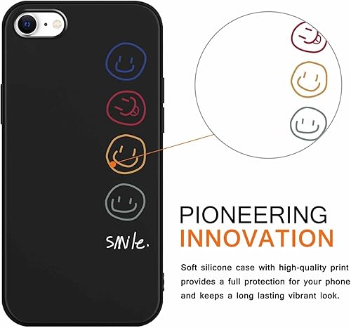 Miniatura 2 de RUMDEY Paquete de 2 fundas de teléfono para Apple iPhone 78SE 2020  SE 2022 de 4.7 pulgadas, silicona suave y delgada a prueba de golpes TPU con