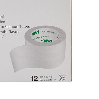 3M Micropore Paper Tape - White, 1 x 10yds (Box of 12)