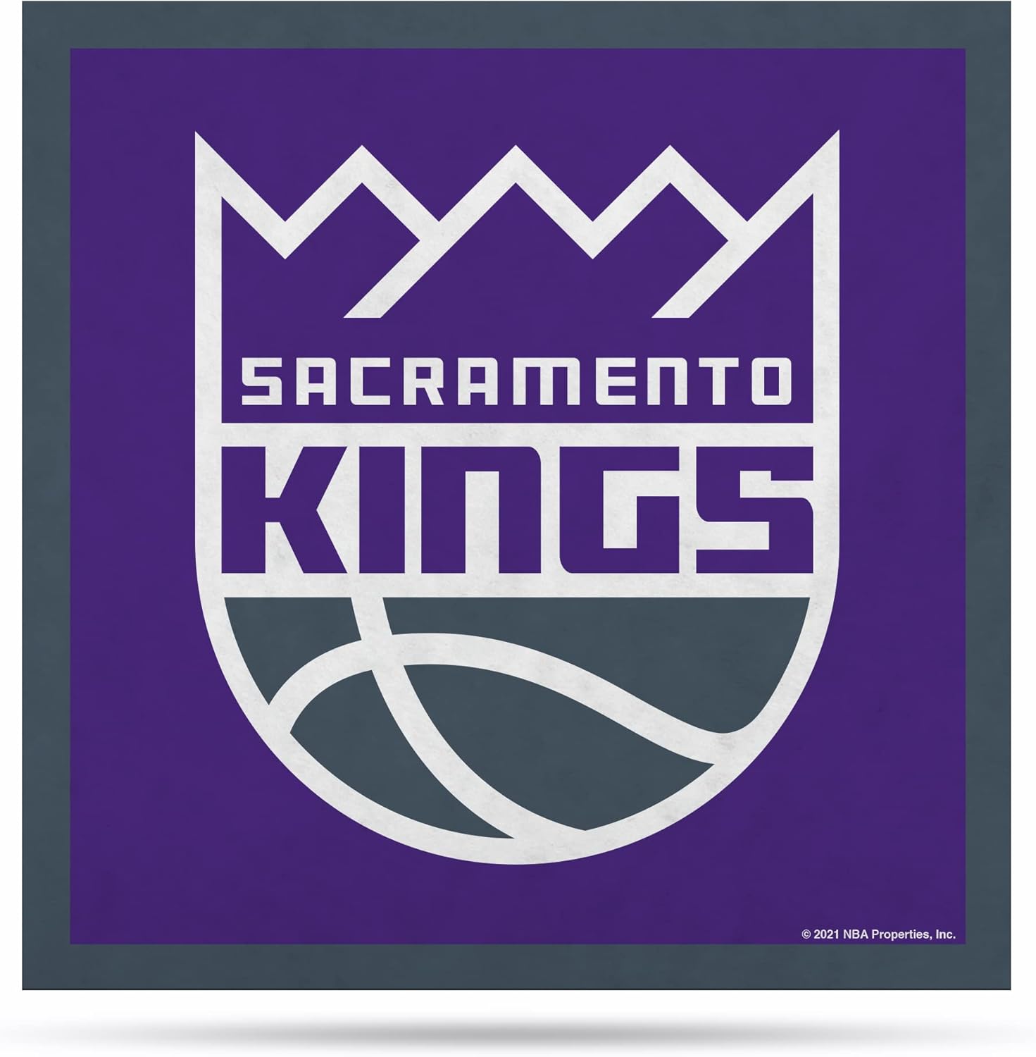 Rico Industries NBA Basketball Sacramento Kings Standard 35" x 35" Felt Banner for Man Cave, Game Room, Office & Bedroom - Long-Lasting Wall Decorations - Made in The USA