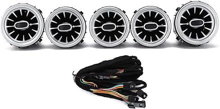 Akozon 5 Stück Front-LED-Turbinen-Entlüftungskit 64 Farbe Turbo Umgebungslicht Ersatz für C GLC-Klasse W205 X253 2019-2021