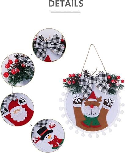 Miniatura 4 de Adornos de Navidad de alce, adornos de árbol de Navidad de 13.4 pulgadas, adornos colgantes de alce, pino, aguja de pino, lazo de bayas,