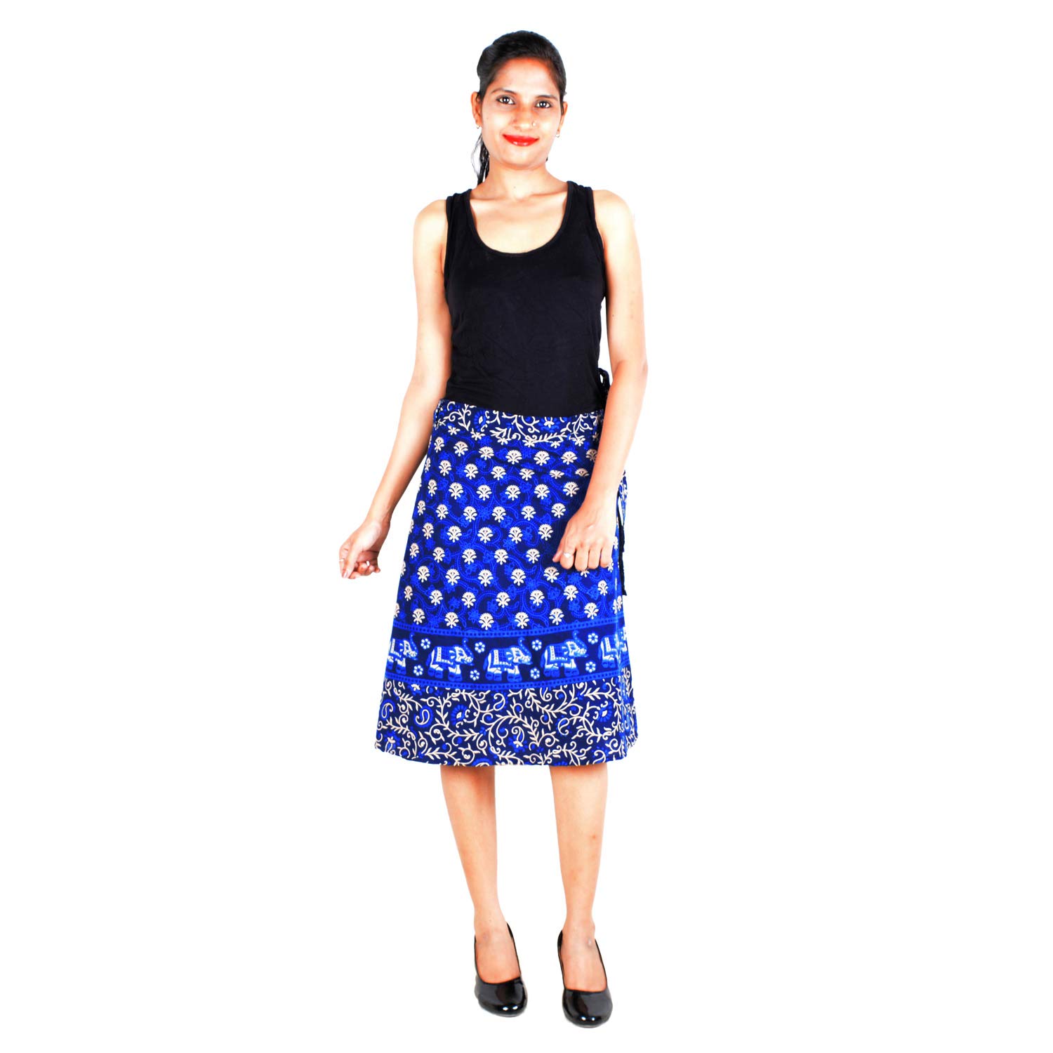 rajvila Women's Cotton Printed Knee Length Regular Wrap Around Skirt (W24NT_0009)-picture-33