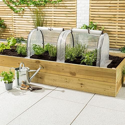 CHRISTOW Small Grow Tunnel Cloche Garden Polytunnel Greenhouse With Reinforced Cover (choose 1.3m, 1.95m, or 2.6m long)