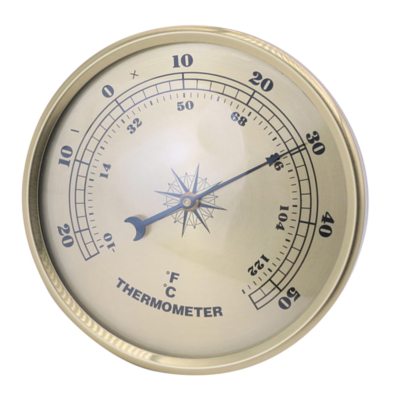 Uonlytech 4pezzi Termometro Metallico Rotondo Digitale Per Esterni e Interni Misuratore Di Temperatura Per Giardino Garage e Laboratorio Strumento Pratico e Durevole Per Uso Quotidiano