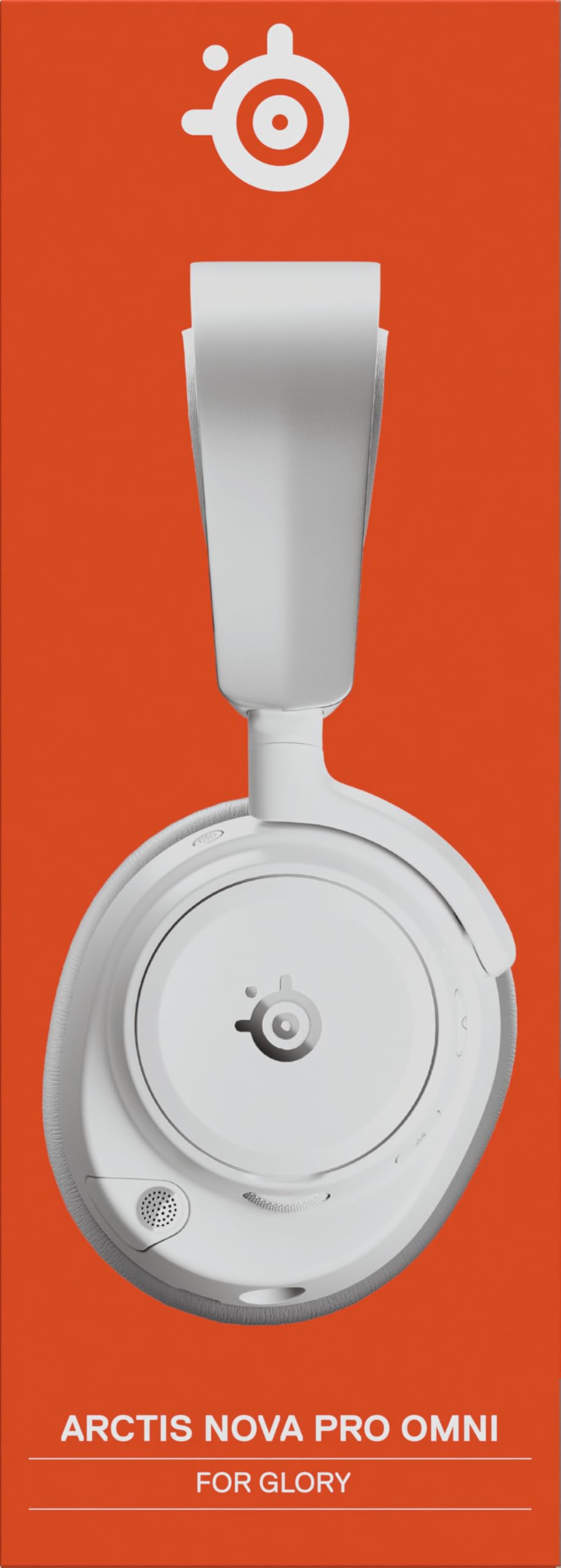 SteelSeries Arctis Nova Pro Omni – Bezprzewodowy dźwięk Hi‑Res, 96kHz/24bit, ANC, mikrofon ClearCast Pro, redukcja szumów AI, aplikacja mobilna, Mix 2,4GHz + BT, OmniPlay PC+PlayStation+Xbox – Biały