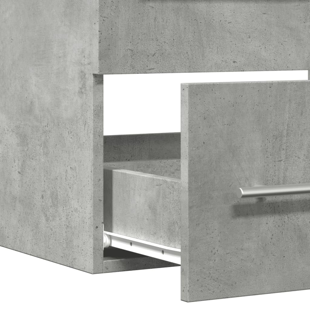 ShGaxin Szafka do umywalki z płyty wiórowej betonowej szarej 60x38,5x48 cm, szafka łazienkowa, szafka pod umywalkę, meble łazienkowe, meble umywalkowe - 856224