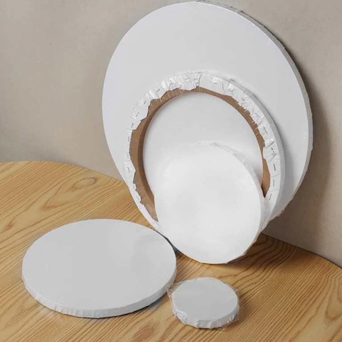 3 Pcs Cotton Painting Frame DIY Accessory White for Art Projects