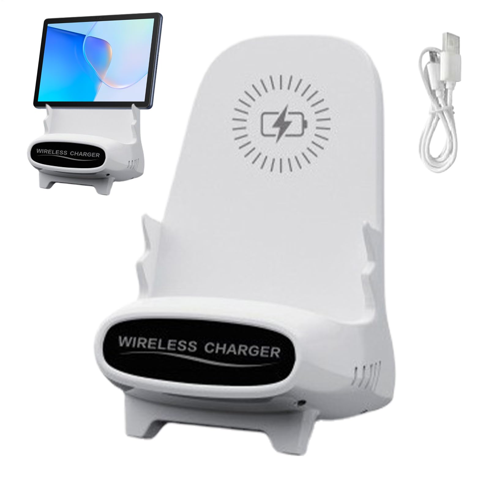 Cargador inalámbrico rápido portátil estación de carga con soporte de teléfono mini silla 8