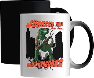 Jurajskie czasy 'Call for jurajski' zabawny kubek ceramiczny T-reex biały