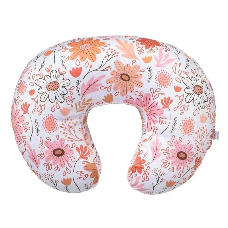 Image of iEvolve Minky Nursing Pillow Cover Breast Feeding Pillow Cover Slipcover U Shape for Baby Boy Girl,Cover Only(Daisy)