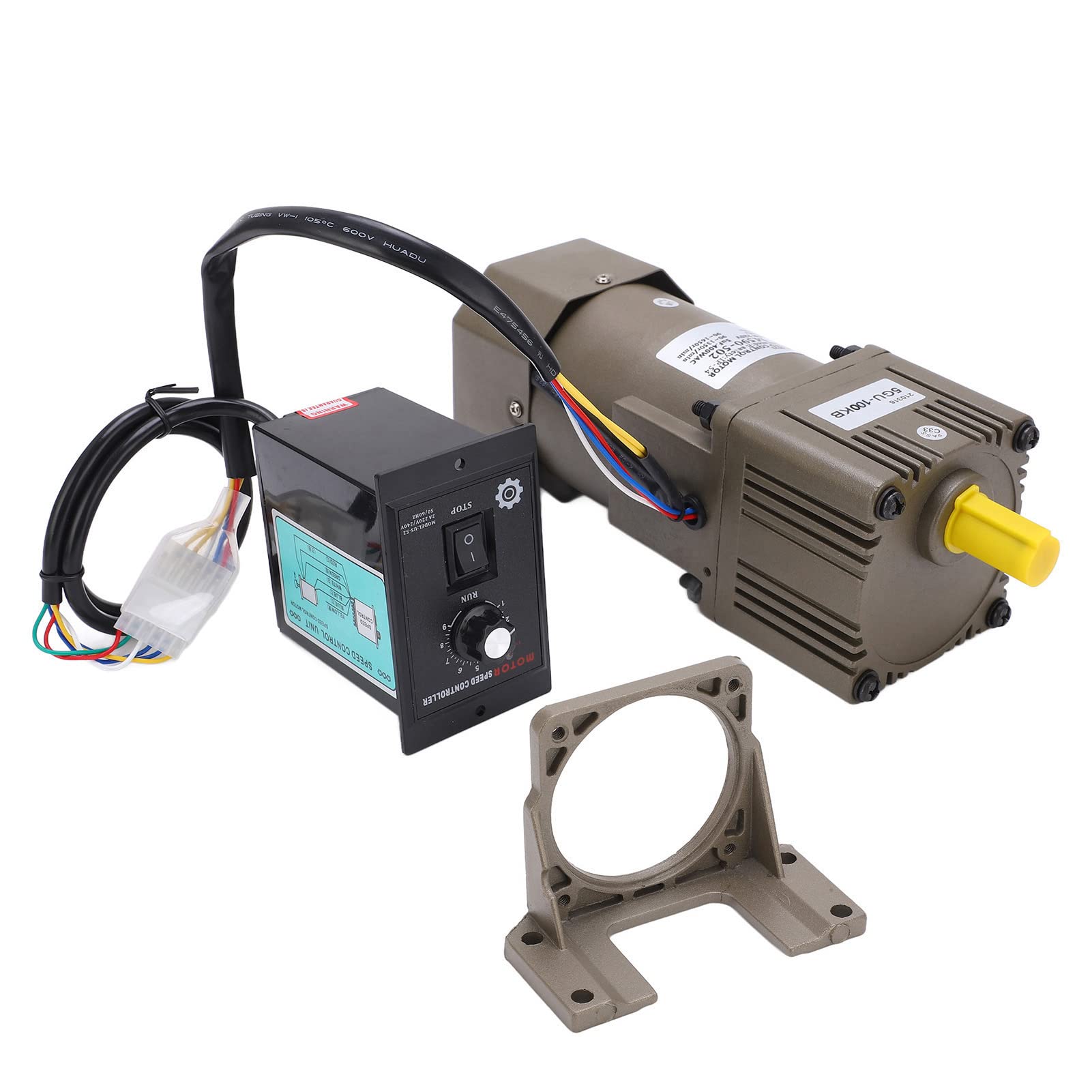 motor monofasico + Motor de engranaje eléctrico, CA 220V 90W Velocidad ajustable de desaceleración del motor de engranaje asíncrono monofásico(100K)