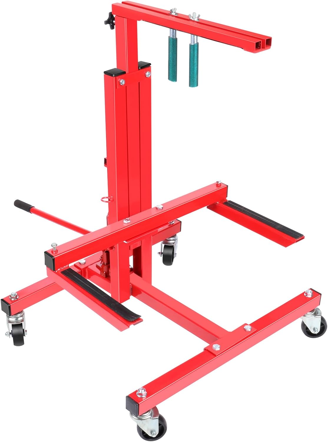Car Door Installer and Remover Jack Lift Hoist Heavy Duty Car Door Jack Hydraulic Car Door Mobile Rolling Door Bumper Jack Stand Dolly Red
