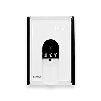 Livpure Zinger Copper Hot with Water Saving Technology and Interactive Touch Display, RO+UV+UF+Copper, 6.5L Storage, Instant Hot, Warm and Ambient Water Purifier for home (White)