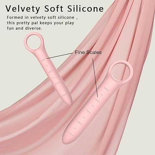 Miniatura 5 de Dilatadores de silicona para suelo pélvico para mujeres con escamas finas, paquete de 5 unidades, rosa con bolsa de almacenamiento, masajeador de