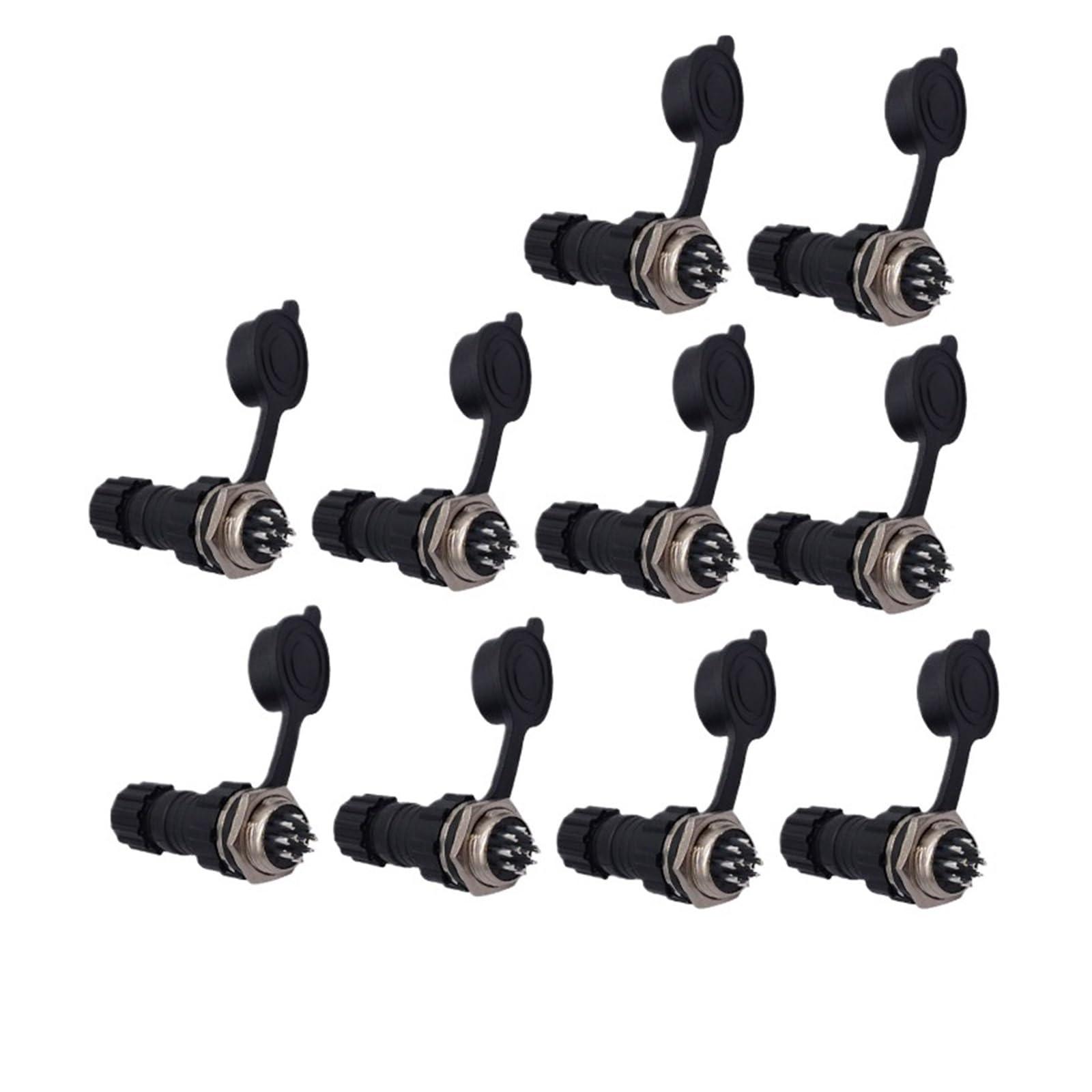 Lot de 10 connecteurs GX16 durables avec écrou arrière 10P