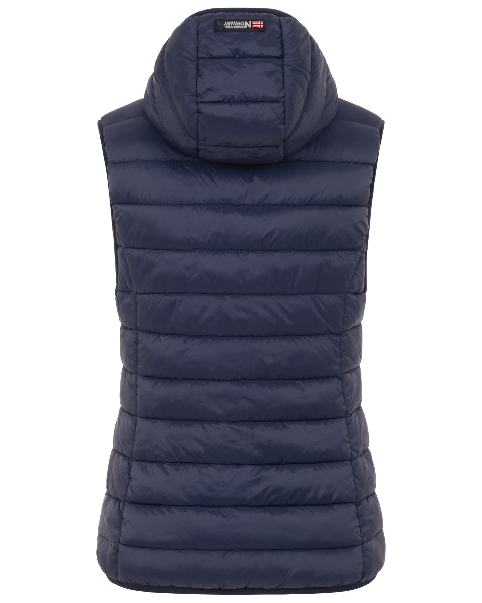 Geographical Norway Damen Steppweste mit Kapuze Frühling sportlich Übergangs Weste Herbst