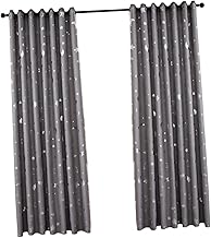 Yardenfun 1 PC Cortina De Linho Estrelas Cortinas De Lua Cortinas Blackout Cortinas De Janela Cortinas Simples Painéis Transparentes Cortinas Impressas Cortinas De Lua Estrelas De Prata