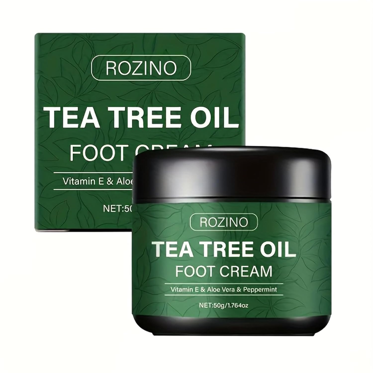 Tea Tree Oil Foot Cream for Cracked Heels & Calluses – Intensive Moisturizing Foot Balm to Repair, Soften & Renew Dry, Rough Feet (1.764OZ)