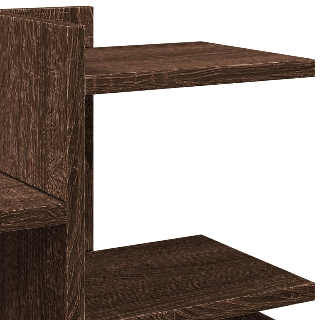 Schreibtisch-Organizer Eichen-Optik Holzwerkstoff 49x20x52,5 cm mit Fächern Ablagefach Stifthalter für Büro Homeoffice Schule Organisation Struktur platzsparend