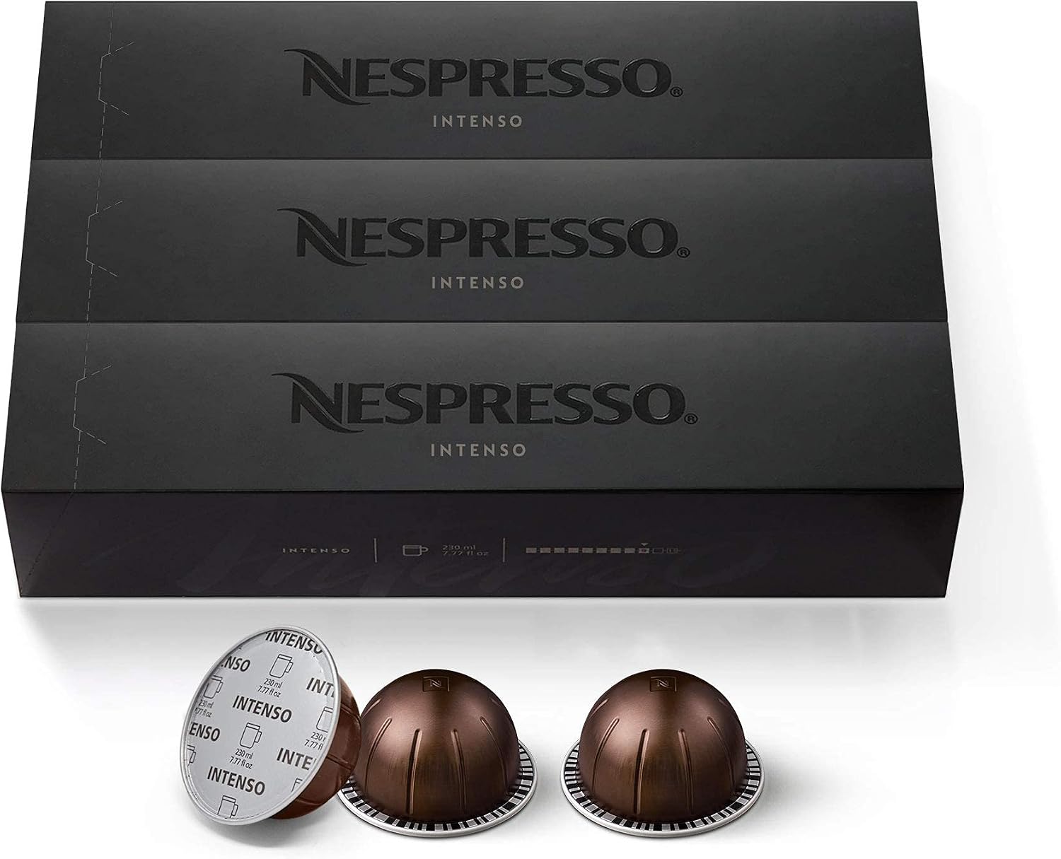 Nespresso Capsules VertuoLine, Medium and Dark Roast Coffee, 30 Count Coffee Pods, Brews 7.8 oz & Capsules VertuoLine, Intenso, Dark Roast Coffee, 30 Count Coffee Pods, Brews 7.8oz