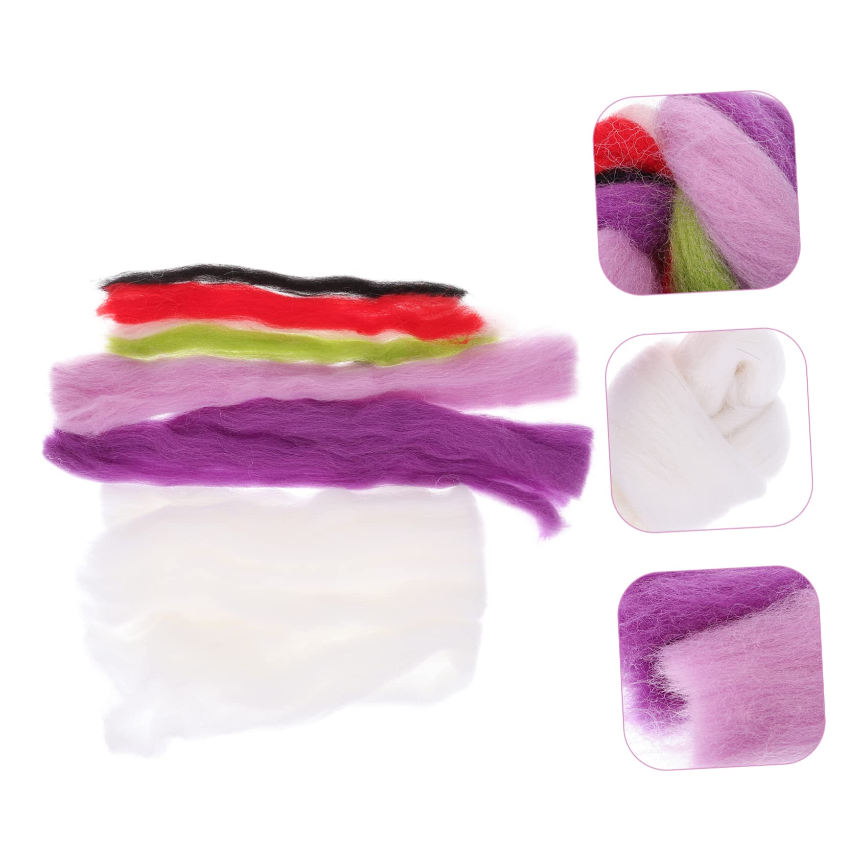 HOMSFOU 1Set DIY Needle Felting Craft Kit Portable Wool Felting Supplies for Beginners Includes Essential Tools for Creating Adorable Felt Bunny Designs Compact Safe for Creative Fun