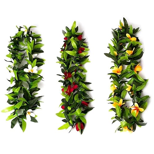 Miniatura 5 de 6 pinzas para el cabello hawaianas Leis Plumeria, collar de hojas tropicales, pasadores de flores, pasadores para mujer, guirnalda de horquillas,