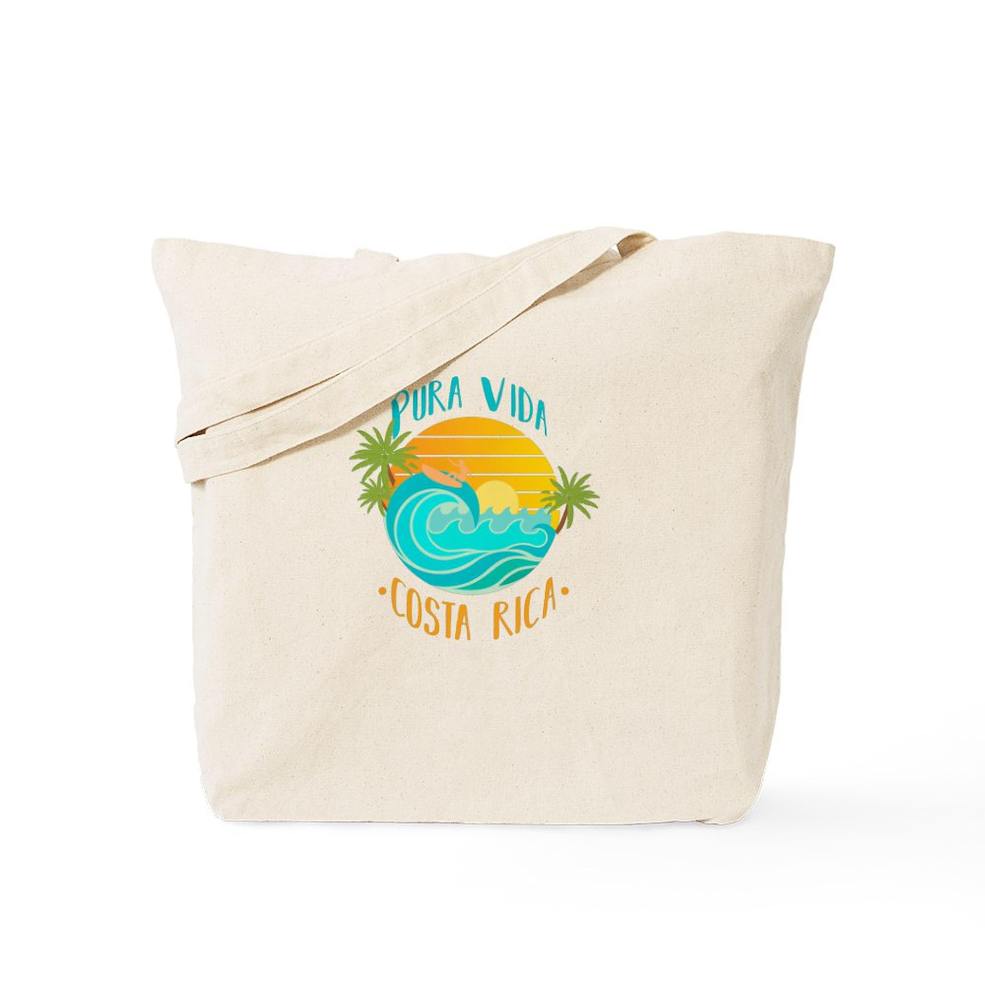 CafePress Pura Vida Costa Rica Tote Bag Natural Canvas Tote Bag, Reusable Shopping Bag